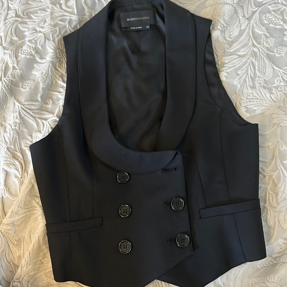 XXS BCBG maxazria vest with tie in back, like new